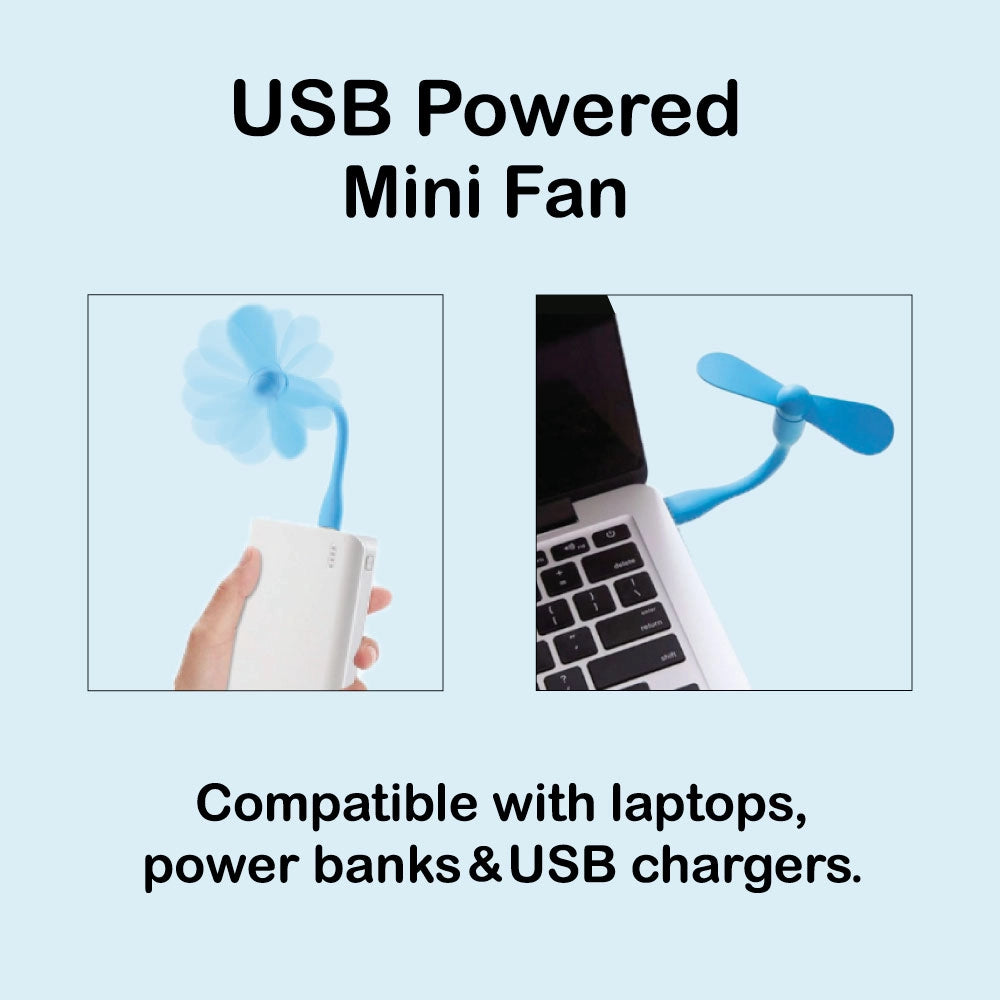 USB Powered Mini Fan Infographic