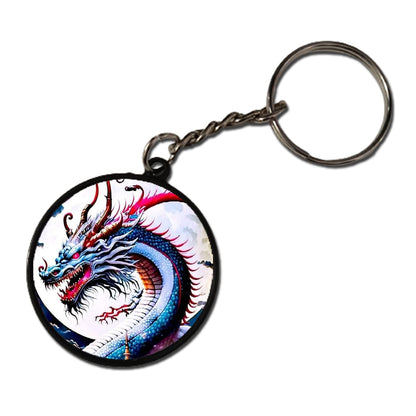 Blue Dragon - Keychain CIRCLE