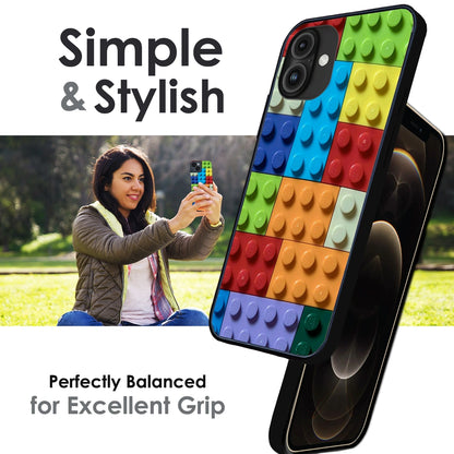 3D Brick Texture - Glossy Metal Silicone Case For Apple iPhone Infographic