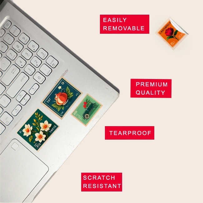 Vintage Floral Stickers Pack – 42+ Botanical Aesthetic Stickers Infographic