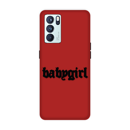 Babygirl 4d acrylic case for oppo models