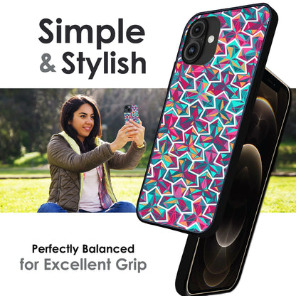 Colorful Abstract - Glossy Metal Silicone Case For Apple iPhone Infographic