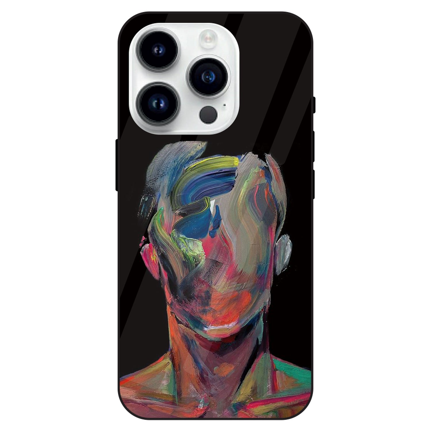 Face Oil Painting - Glass Cases For Apple iPhone Models