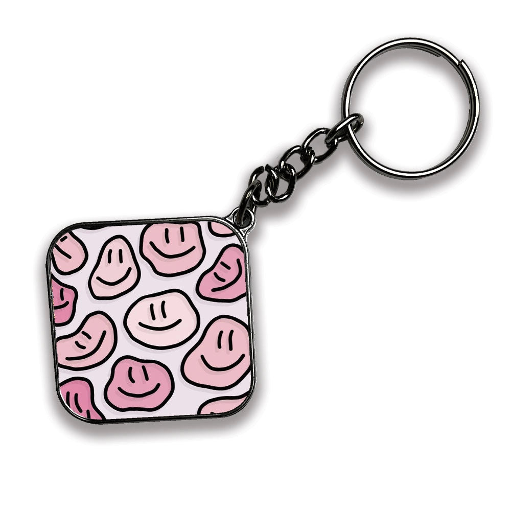 Mix Designs - A Combo Of 4 Silver Border Keychains