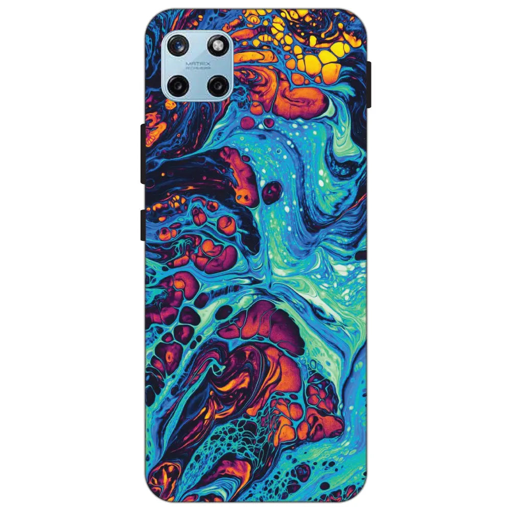 Blue And Orange Swirl - Hard Cases For Realme Models