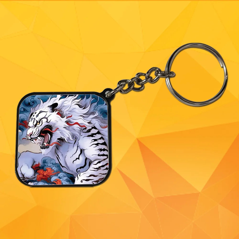 Warriors - A Combo Of 4 Black Border Keychains