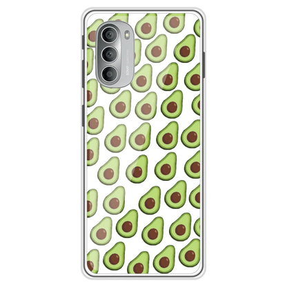 Avocado - Clear Printed Silicon Case For Motorola Models