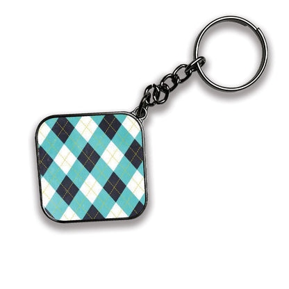 Patterns - A Combo Of 4 Silver Border Keychains