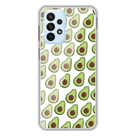 Avocado - Clear Printed Silicone Case For Samsung Models