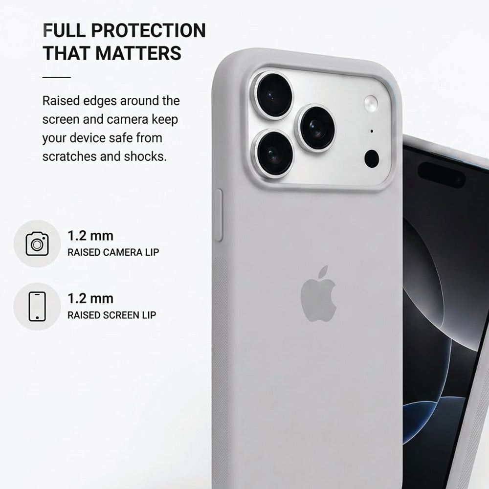 Grey Liquid Silicone Case For Apple iPhone Models