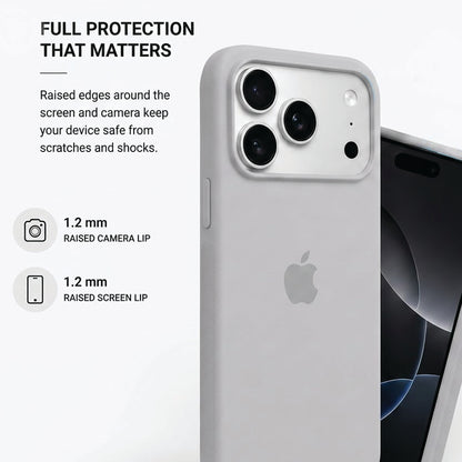 Grey Liquid Silicone Case For Apple iPhone Models