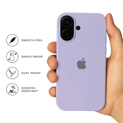 Lavender Liquid Silicone Case For Apple iPhone Models Infographic