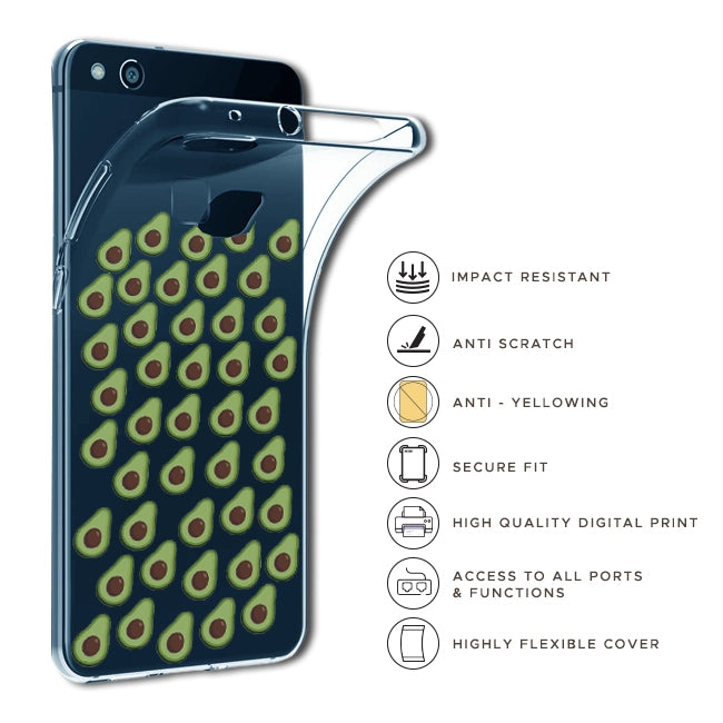 Avocado - Clear Printed Case For Redmi Models Infographics