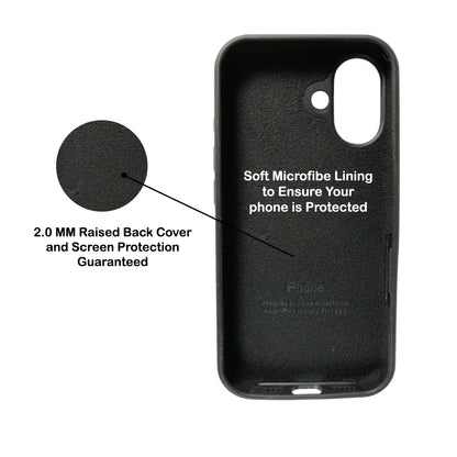 Black Liquid Silicone Case For Apple iPhone Models Infographic