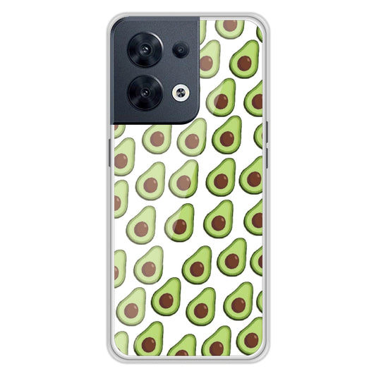 Avocado - Clear Printed Silicon Case For Oppo Models