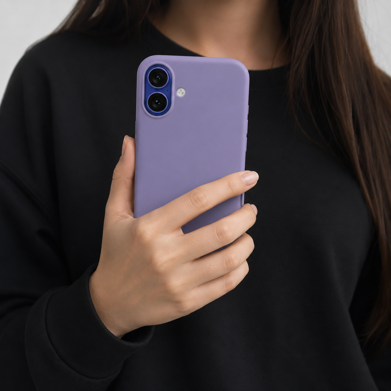 Lavender Liquid Silicone Case For Apple iPhone Models