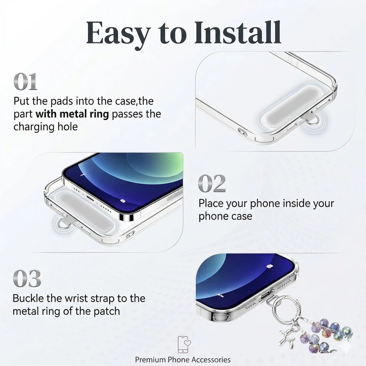 Diamond Clear - Premium Crystal Charms Infographic