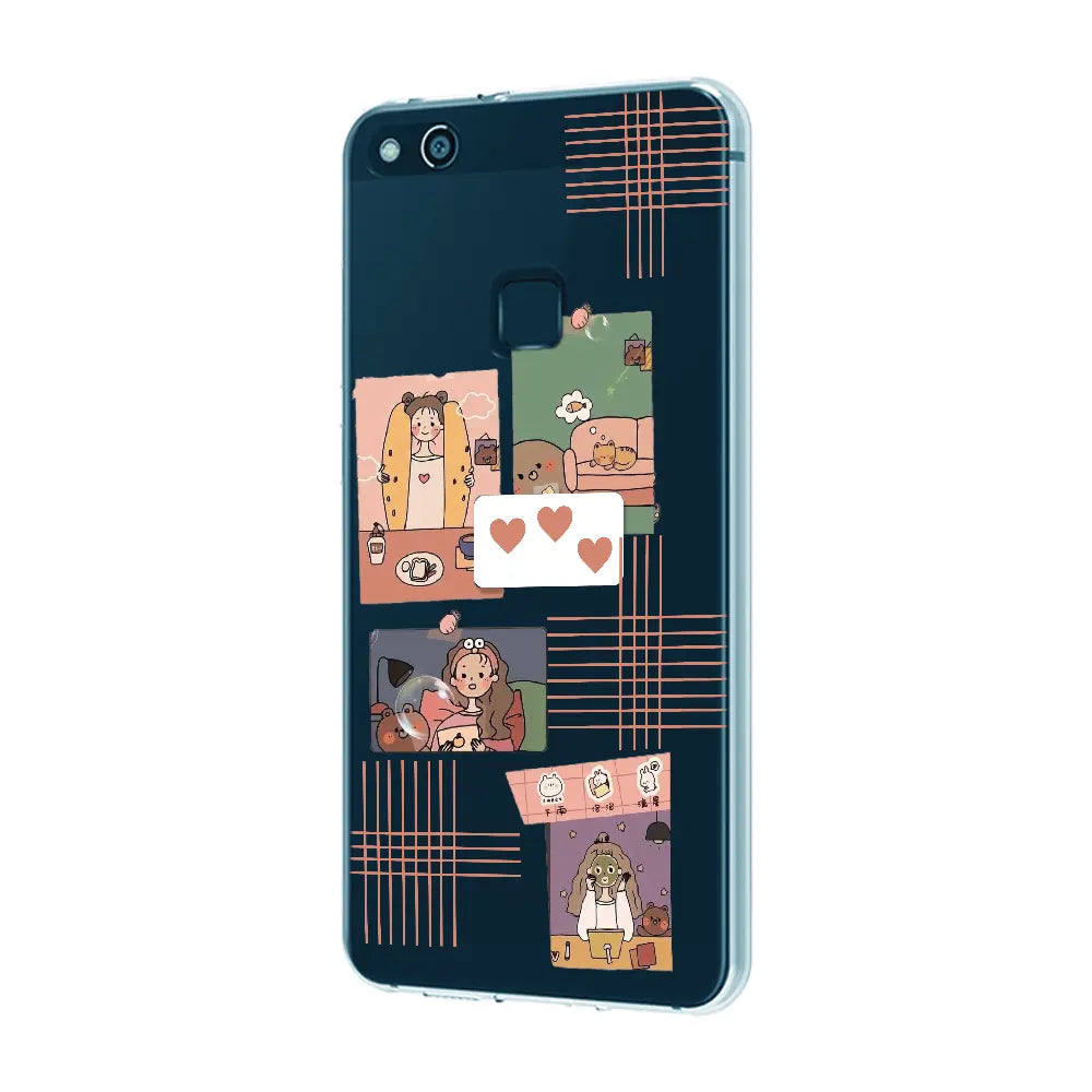 Cute Girl Collage - Clear Printed Silicone Case For OnePlus Models infographic