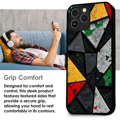 Urban Geometric Color - Glossy Metal Silicone Case For Apple iPhone Infographic