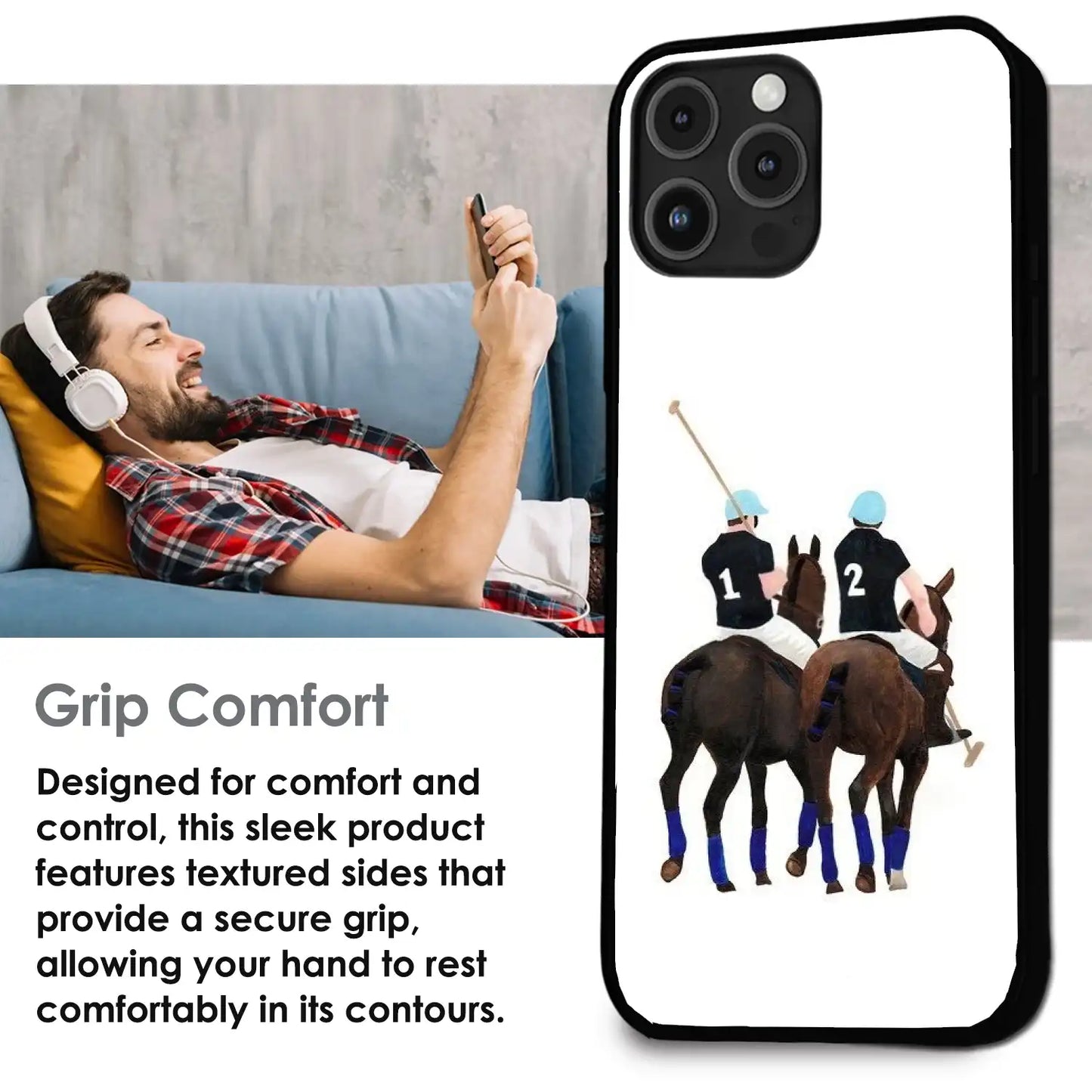 Polo Riders - Glossy Metal Silicone Case For Apple iPhone Infographic