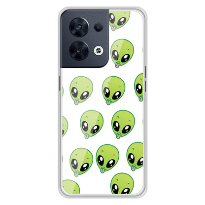 Alien - Clear Printed Silicon Case For Oppo Models
