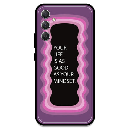 'Your Life Is As Good As Your Mindset' - Pink Armor Case For Samsung Models Samsung A34 5G