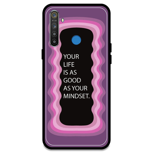 'Your Life Is As Good As Your Mindset' - Pink Armor Case For Realme Models  Realme 5