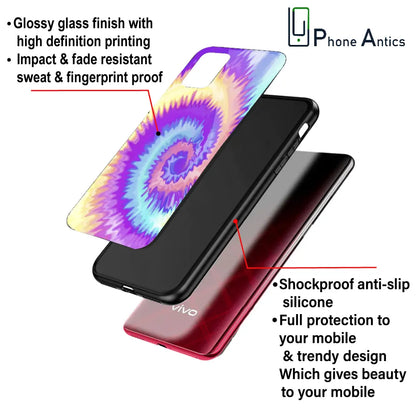 'Unicorn Tie Dye - Glass Case For Apple iPhone Infographic