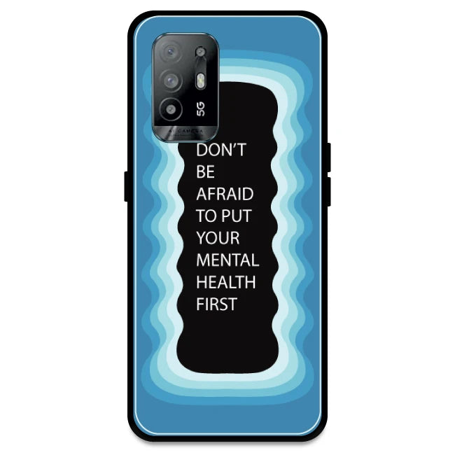 'Don't be Afraid To Put Your Mental Health First' - Blue Armor Case For Oppo Models Oppo A94 5G