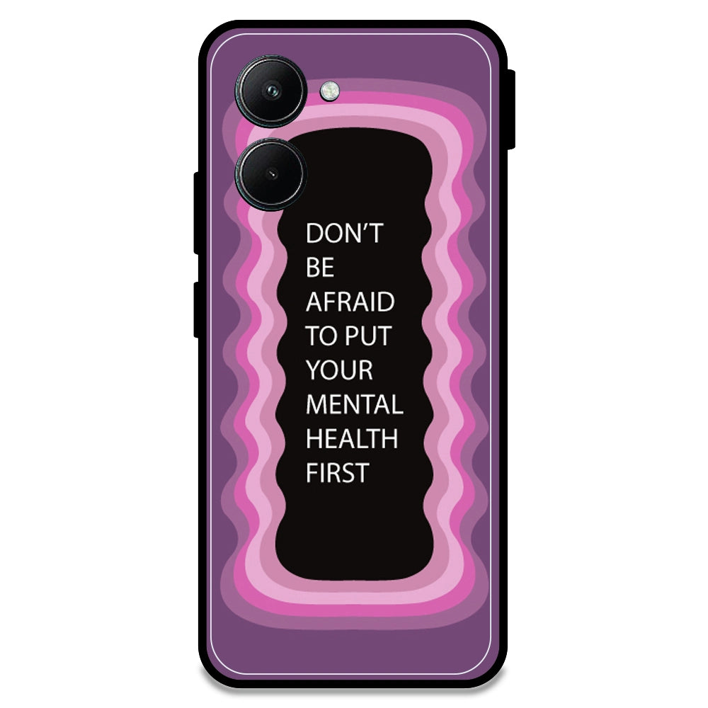 'Don't be Afraid To Put Your Mental Health First' - Pink Armor Case For Realme Models Realme C33