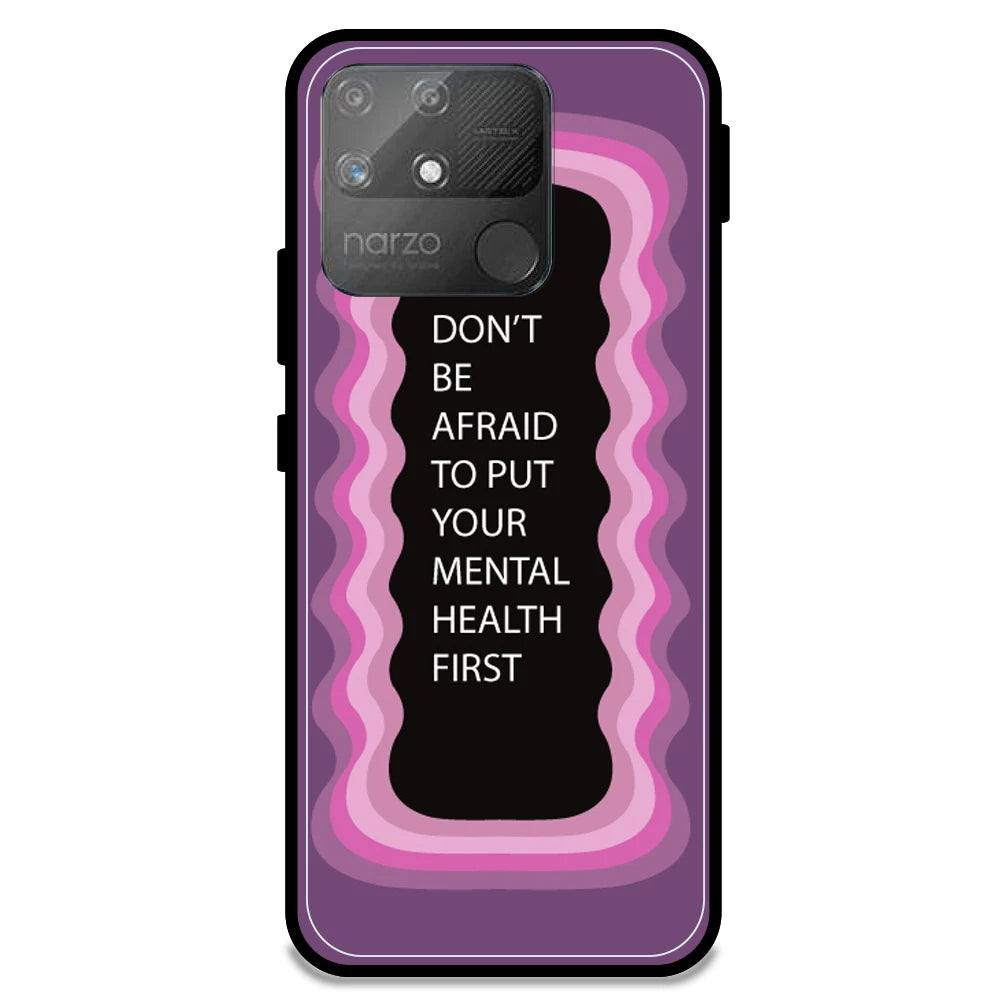 'Don't be Afraid To Put Your Mental Health First' - Pink Armor Case For Realme Models Realme Narzo 50A