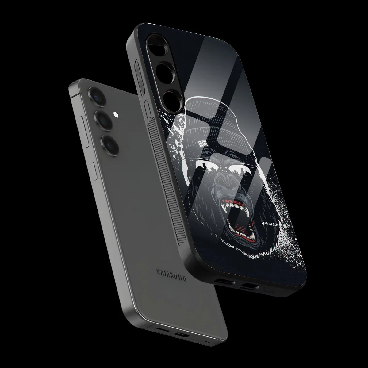 Savage Gorilla Street - Glass Case For Samsung Galaxy Infographic