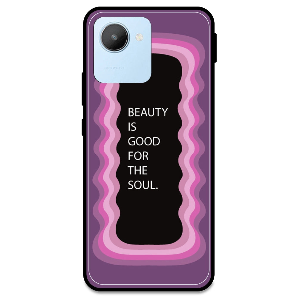 'Beauty Is Good For The Soul' - Pink Armor Case For Realme Models Realme C30