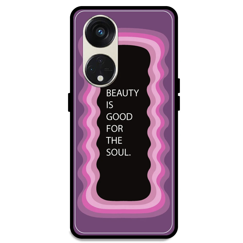 'Beauty Is Good For The Soul' - Pink Armor Case For Oppo Models Oppo Reno 8T 5G