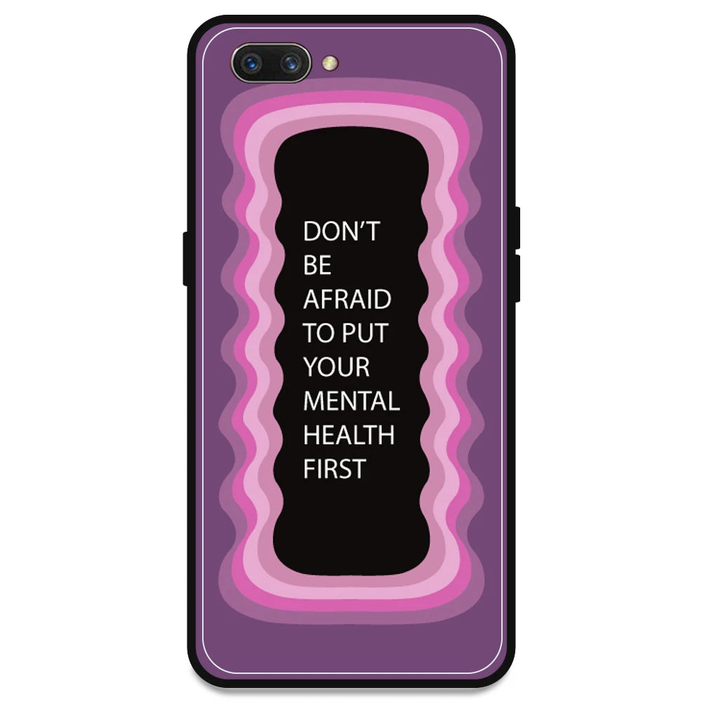 'Don't be Afraid To Put Your Mental Health First' - Pink Armor Case For Oppo Models Oppo A3s