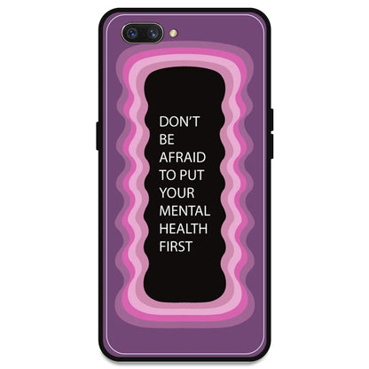 'Don't be Afraid To Put Your Mental Health First' - Pink Armor Case For Oppo Models Oppo A3s