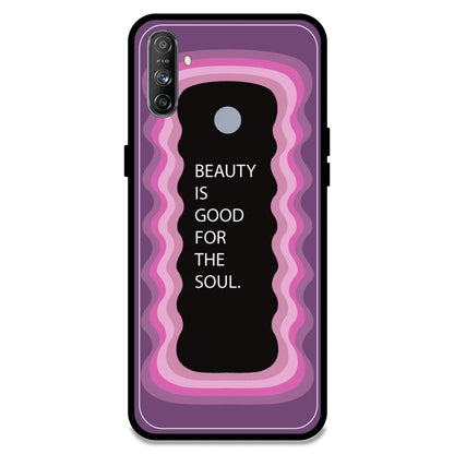 'Beauty Is Good For The Soul' - Pink Armor Case For Realme Models Realme Narzo 10A
