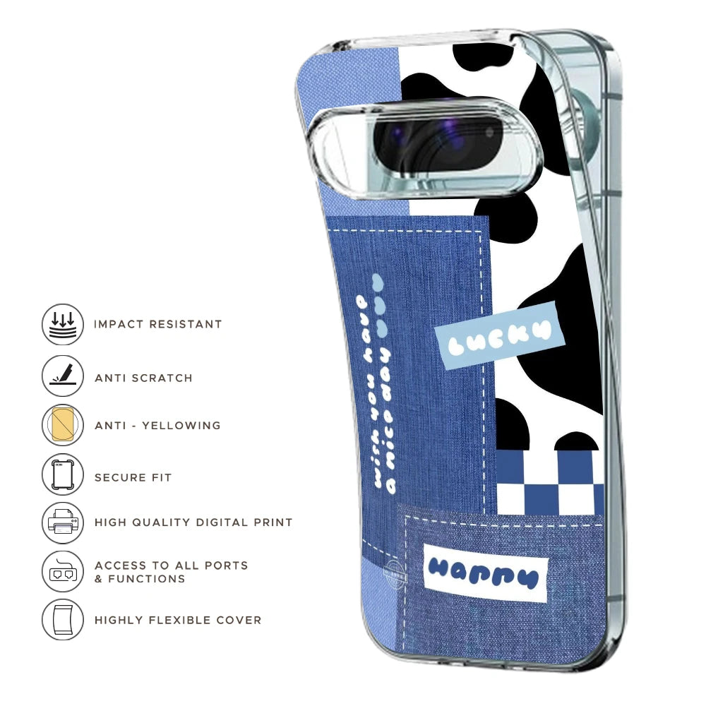 Cow Print Collage - Printed Silicone Case For Google Pixel Infographic