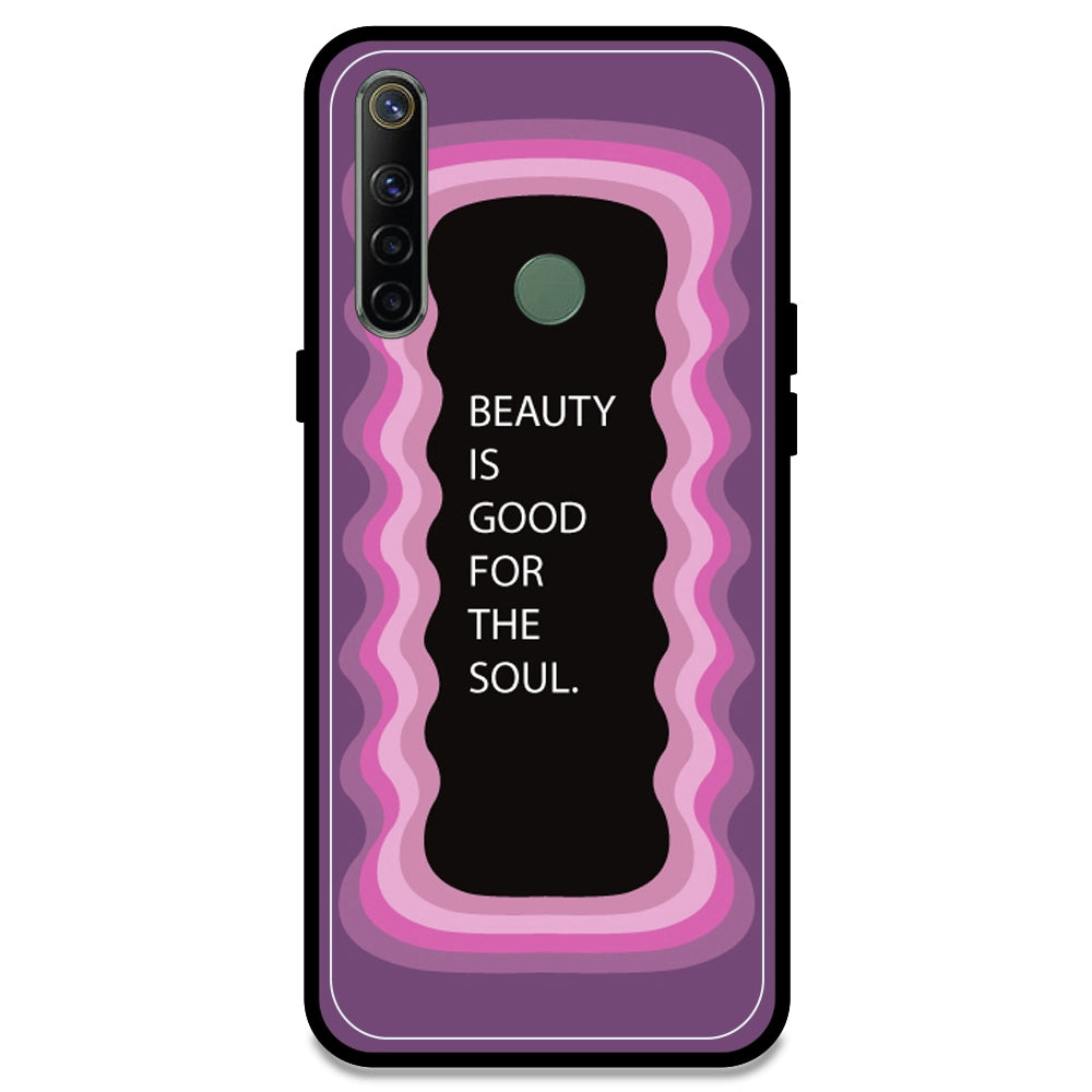 'Beauty Is Good For The Soul' - Pink Armor Case For Realme Models Realme Narzo 10