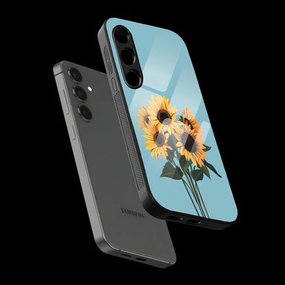 Sunflower Serenity - Glass Case For Samsung Galaxy Infographic