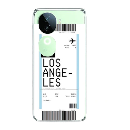 Los Angeles Ticket - Clear Printed Silicone Case For IQOO Infographic