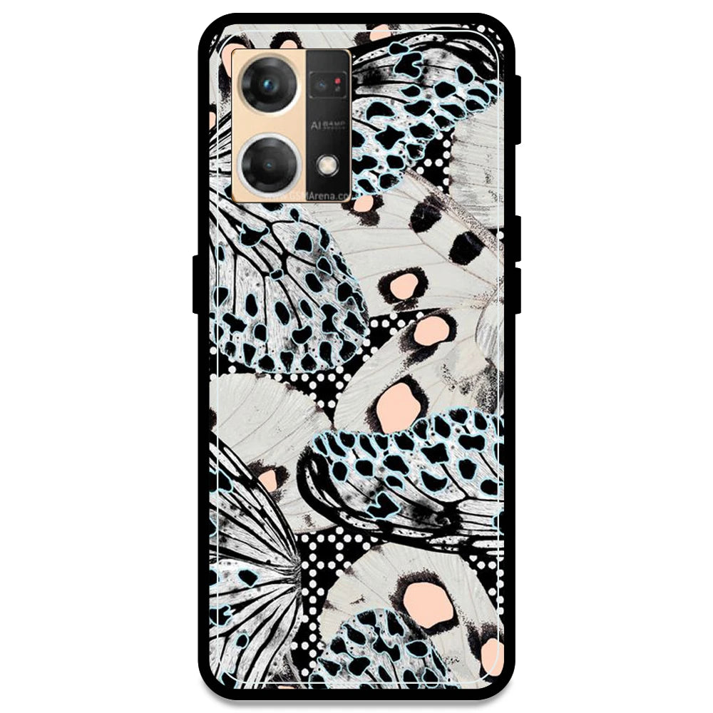 White Butterflies - Armor Case For Oppo Models Oppo F21 Pro 4G