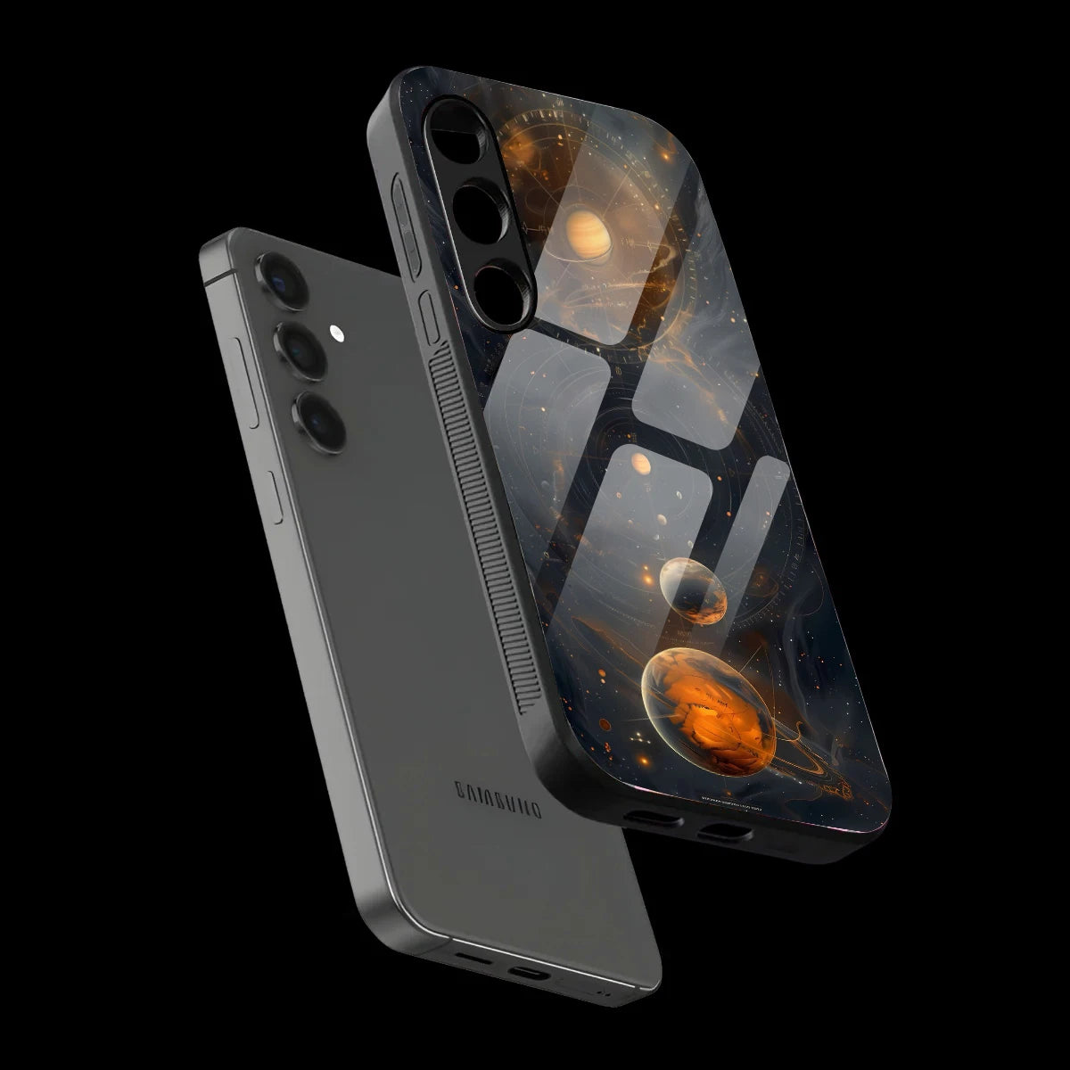 Cosmic Orbit Aesthetic - Glass Case For Samsung Galaxy Infographic
