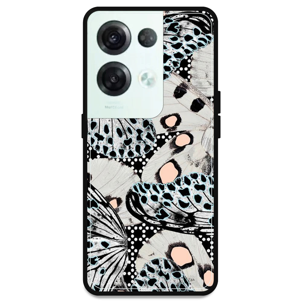 White Butterflies - Armor Case For Oppo Models Oppo Reno 8 Pro 5G