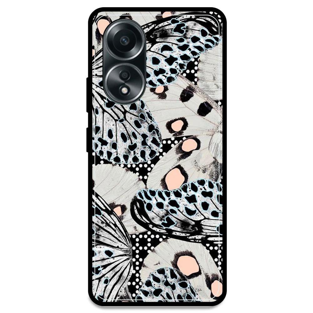 White Butterflies - Armor Case For Oppo Models Oppo A58