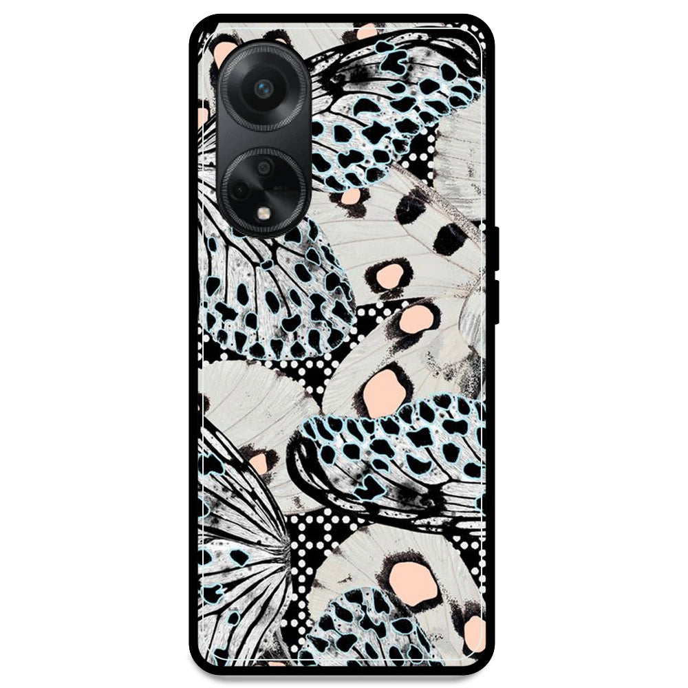 White Butterflies - Armor Case For Oppo Models Oppo F23 5G