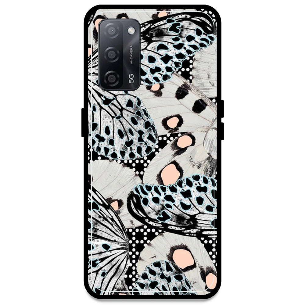 White Butterflies - Armor Case For Oppo Models Oppo A53s 5G