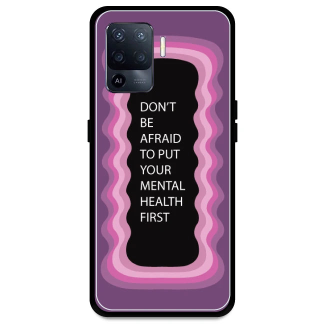 'Don't be Afraid To Put Your Mental Health First' - Pink Armor Case For Oppo Models Oppo A94