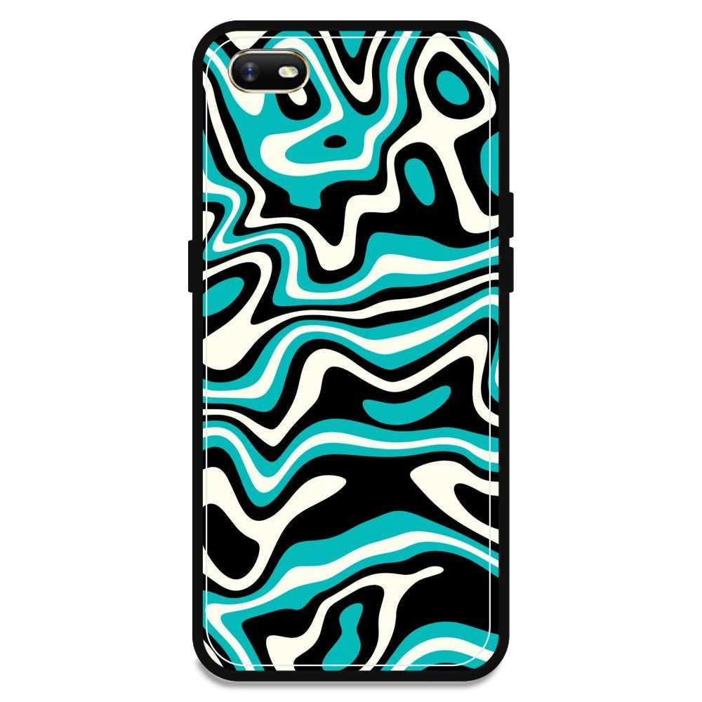 Blue & Black Waves - Armor Case For Oppo Models Oppo A1K