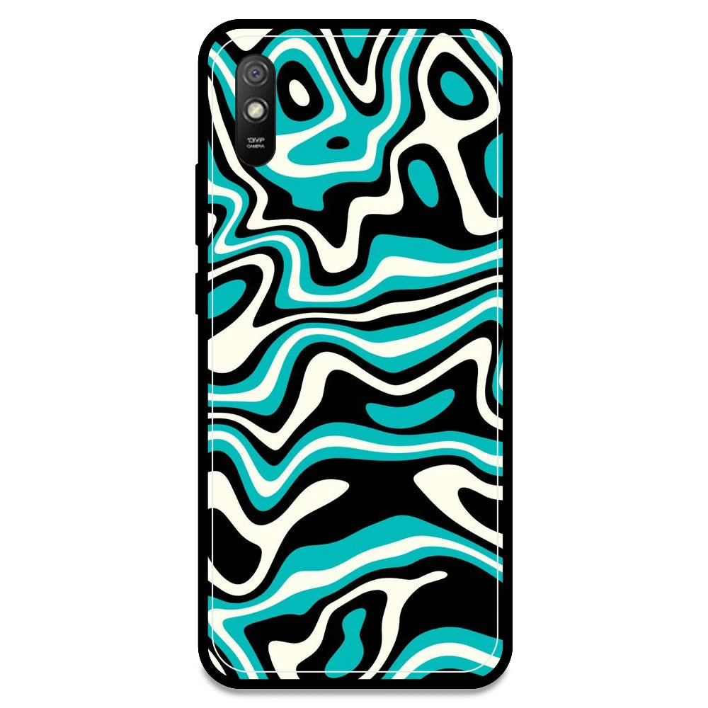 Blue & Black Waves - Armor Case For Redmi Models Redmi Note 9A